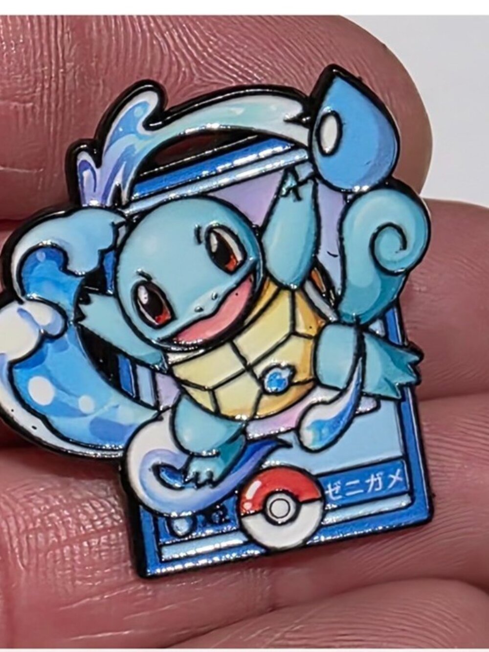 Squirtle Water TCG Card Enamel Pin Cute Pokemon Anime Collector - Picture 3 of 4